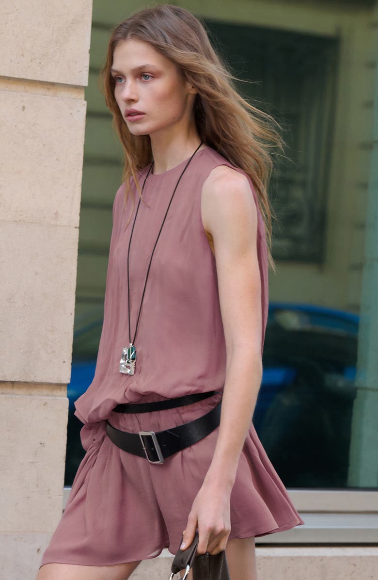 MANGO Grace One-Shoulder Minidress, Alternate, color, Pale Pink