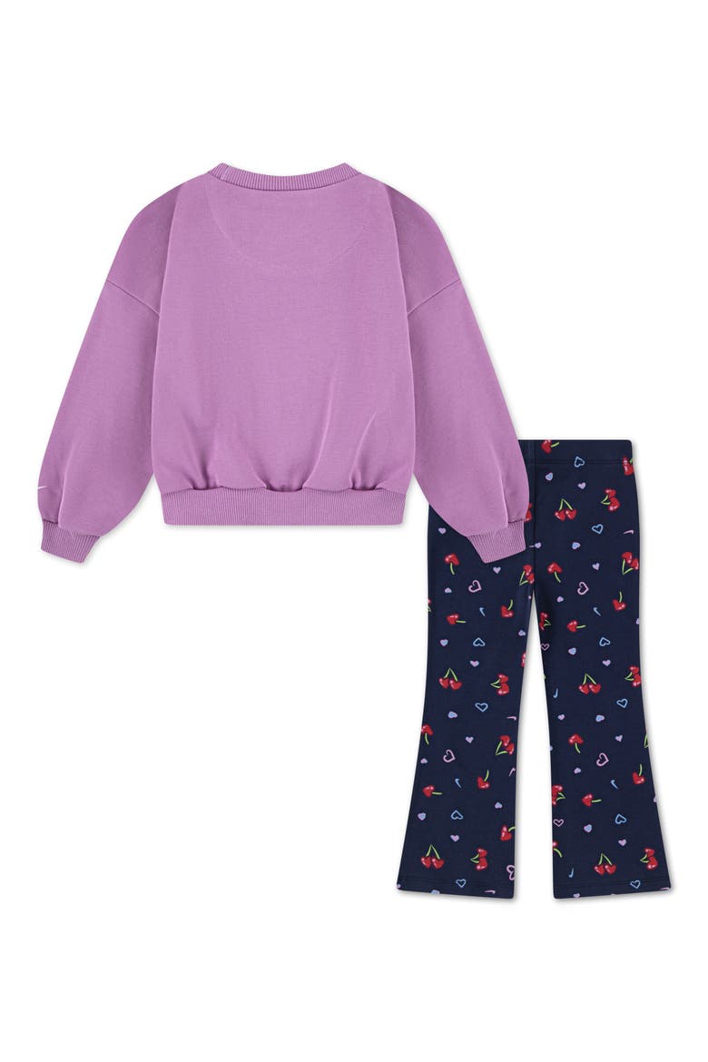 Kids' Crewneck Sweatshirt & Leggings Set, Alternate, color, MIDNIGHT