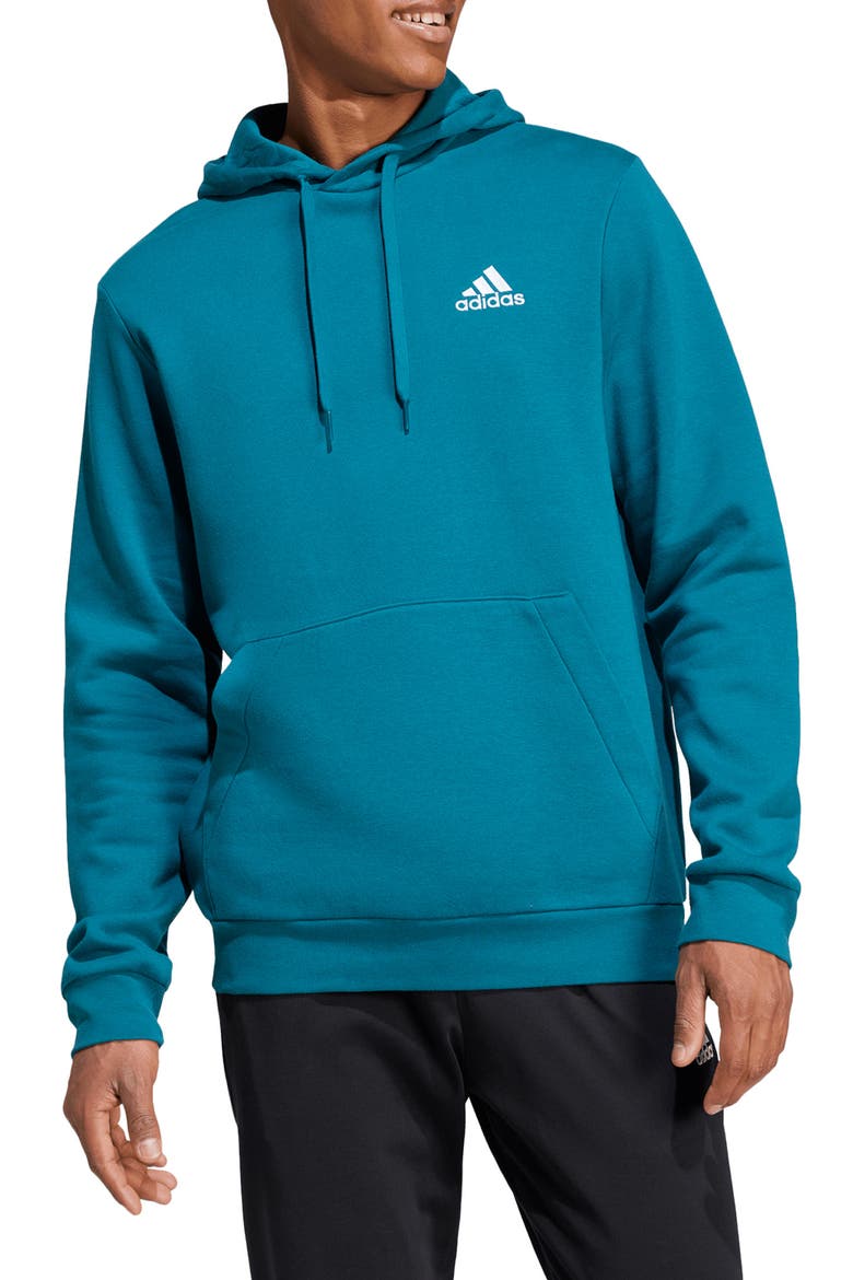Essential Cotton Blend Hoodie, Main, color, LEGACY TEAL