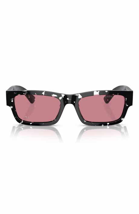 Prada 56mm Rectangular Sunglasses