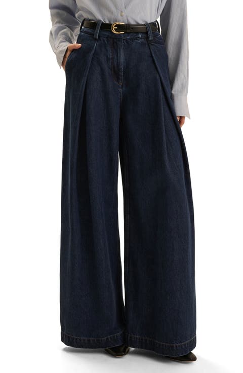 Pleats for Days High Waist Wide Leg Jeans