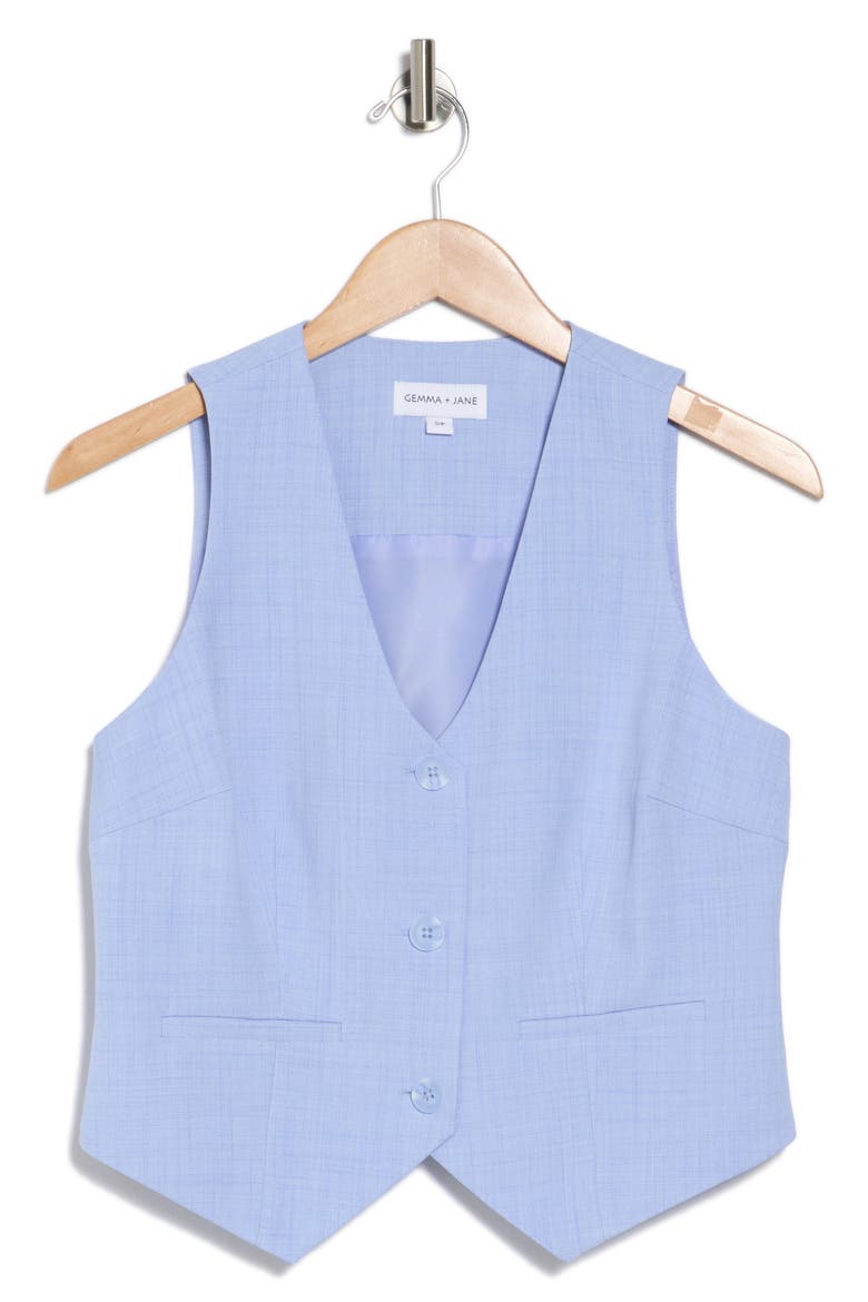 V-Neck Vest, Alternate, color, BLUE