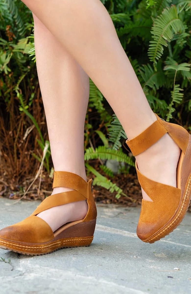 ANTELOPE Trudy Wedge Sandal, Alternate, color, Cognac