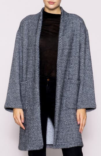 Melloday Luxe Knit Topper In Gray