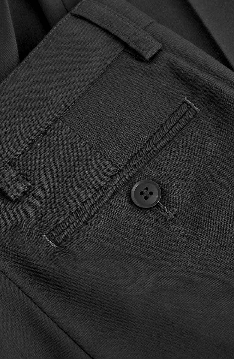 NEXT Kids' Solid Black Flat Front Dress Pants, Alternate, color,