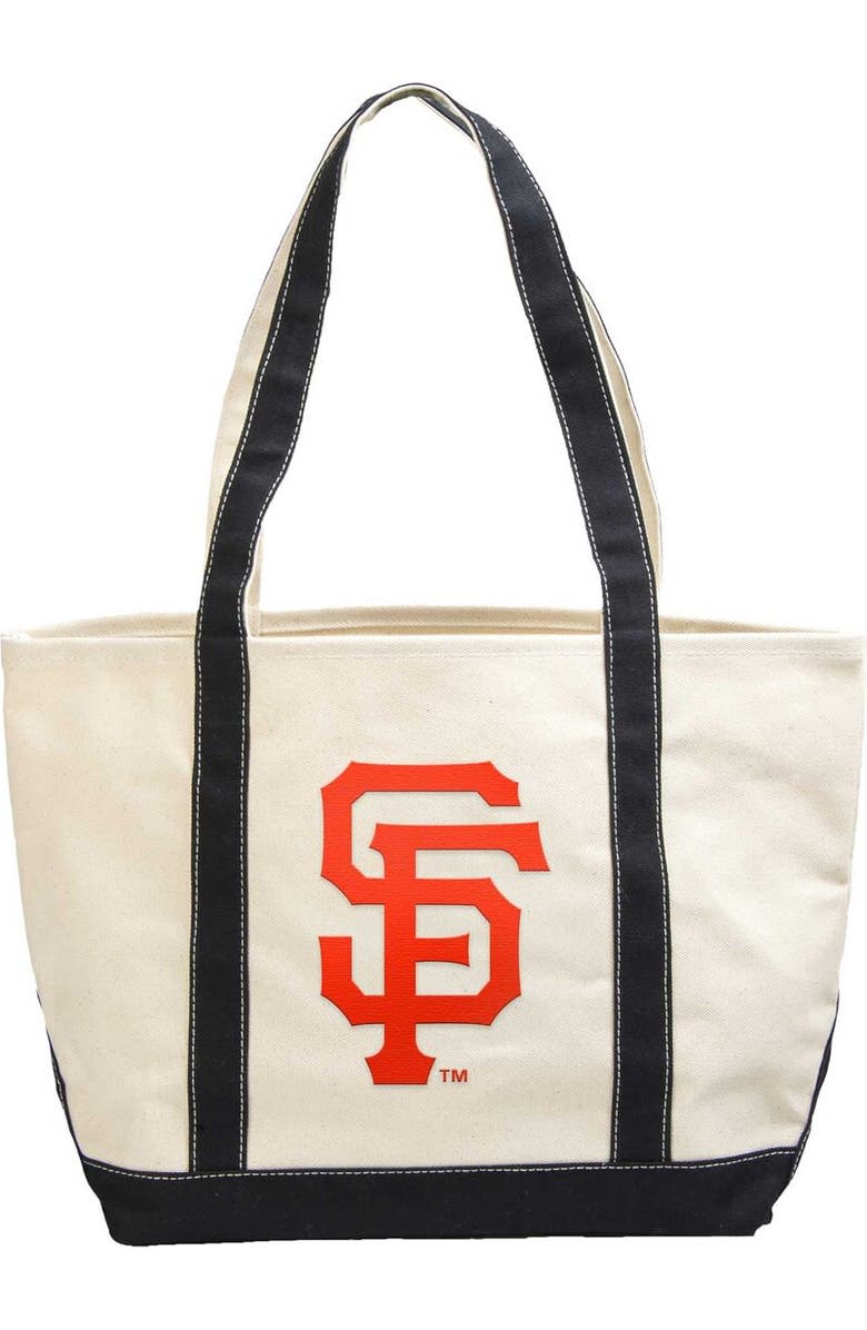 LOGO BRANDS San Francisco Giants Canvas Tote Bag, Main, color, Cream