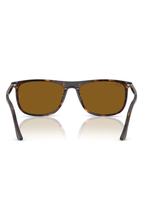 Ray Ban Ray-ban 58mm Rectangular Sunglasses In Havana