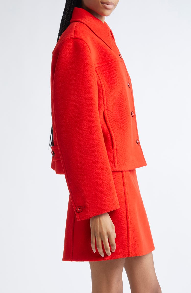 Jil Sander Wool Crop Jacket, Alternate, color, Strawberry