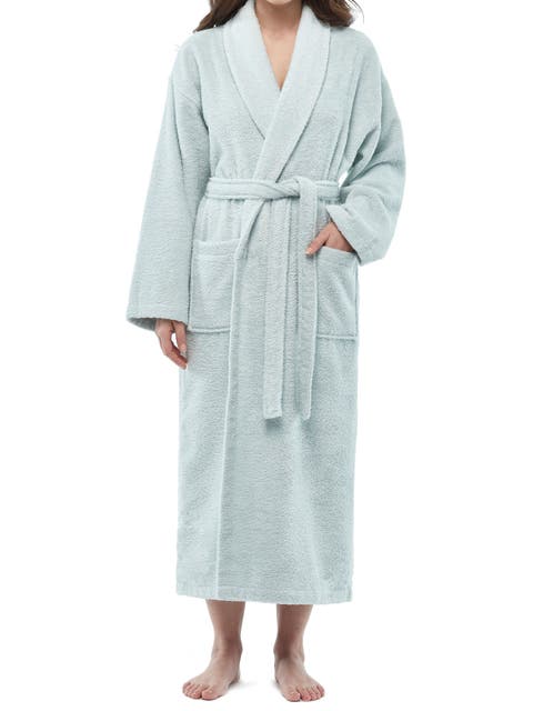 Shawl Collar Turkish Terry Cotton Bathrobe for Women