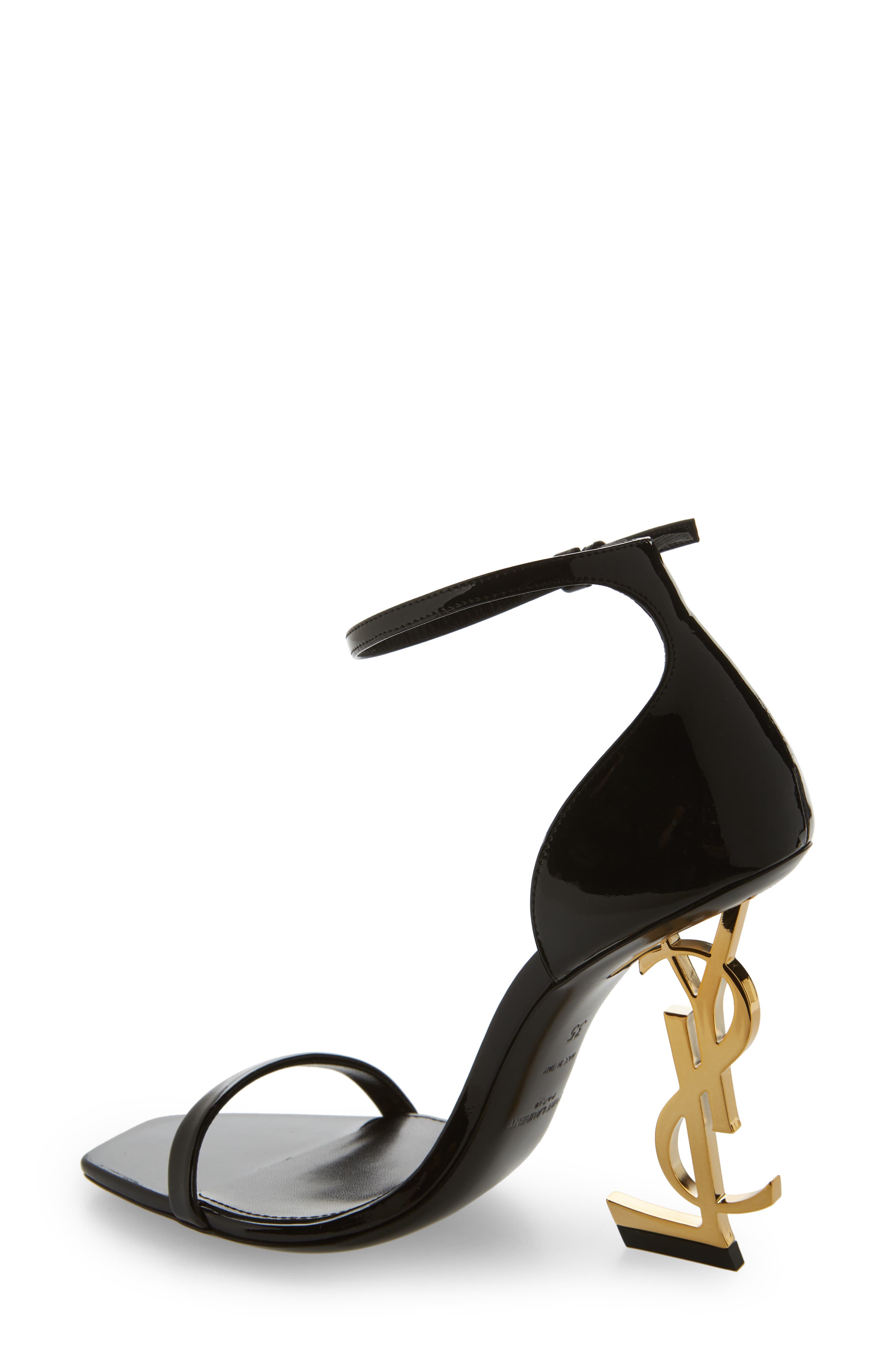Opyum YSL Ankle Strap Sandal, Alternate, color, BLACK PATENT/ GOLD