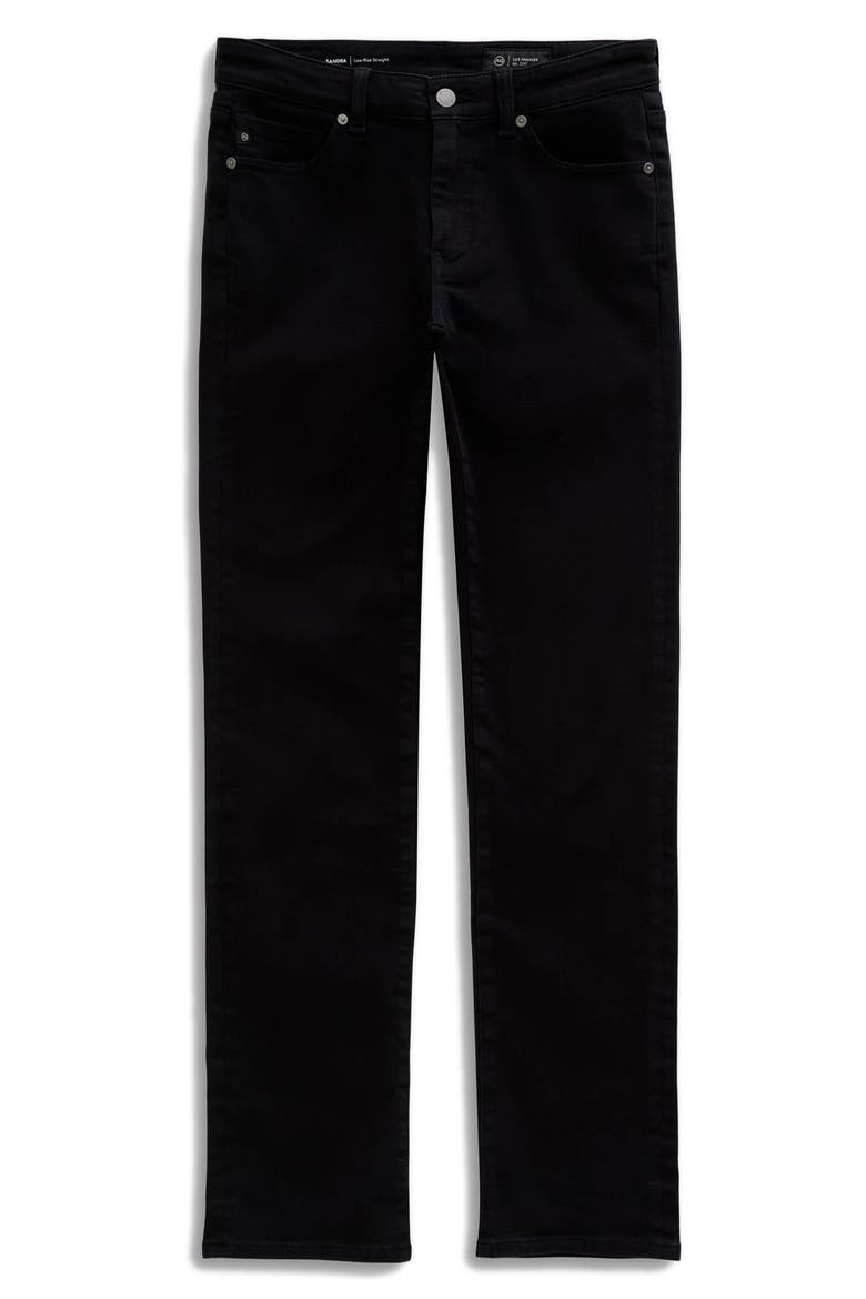 Sandra Low Rise Slim Straight Leg Jeans, Alternate, color, SUPER BLACK