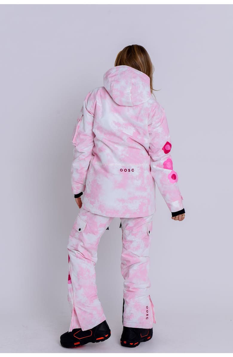 OOSC Yeh Girl Ski & Snowboard Jacket - Katie Ormerod Pink Tie Dye Signature line, Alternate, color, Pink And White Tie-Dye