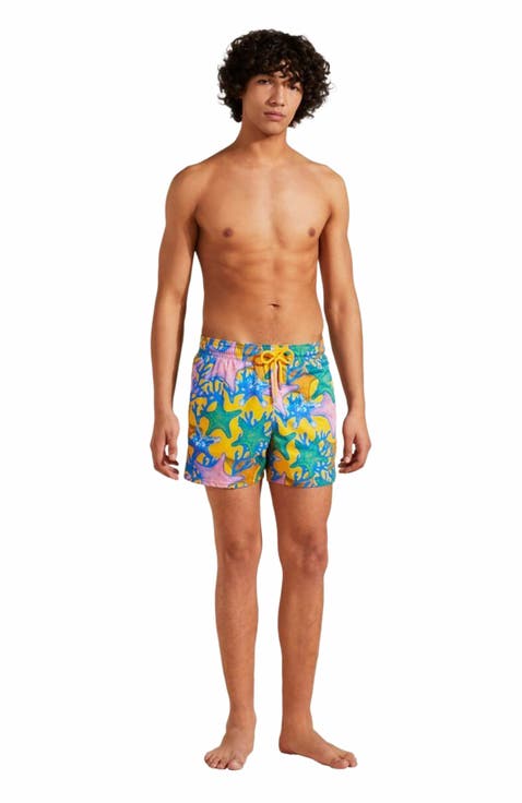 Men's Glowed Stars Stretch Swim Trunks