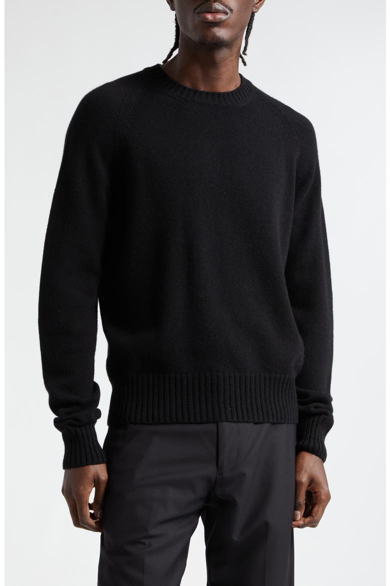 Cashmere Crewneck Sweater, Main, color, BLACK