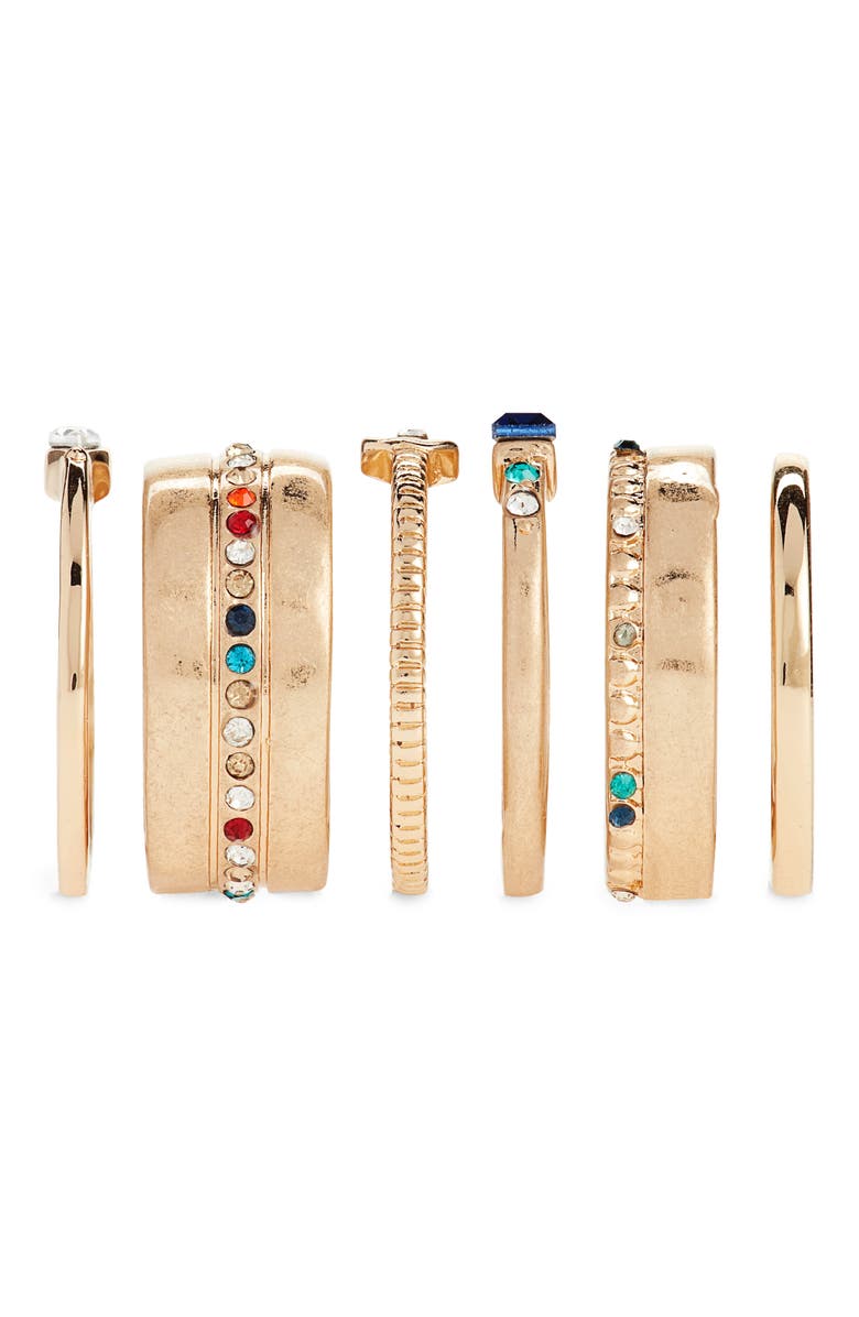 Treasure & Bond Set of 6 Stacking Rings, Alternate, color,