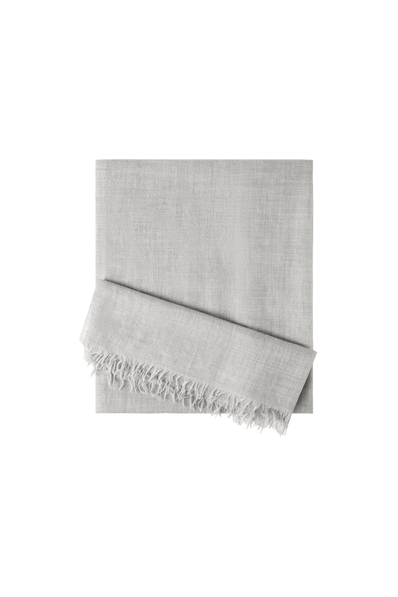 Cashmere and silk scarf, Alternate, color, Light Grey