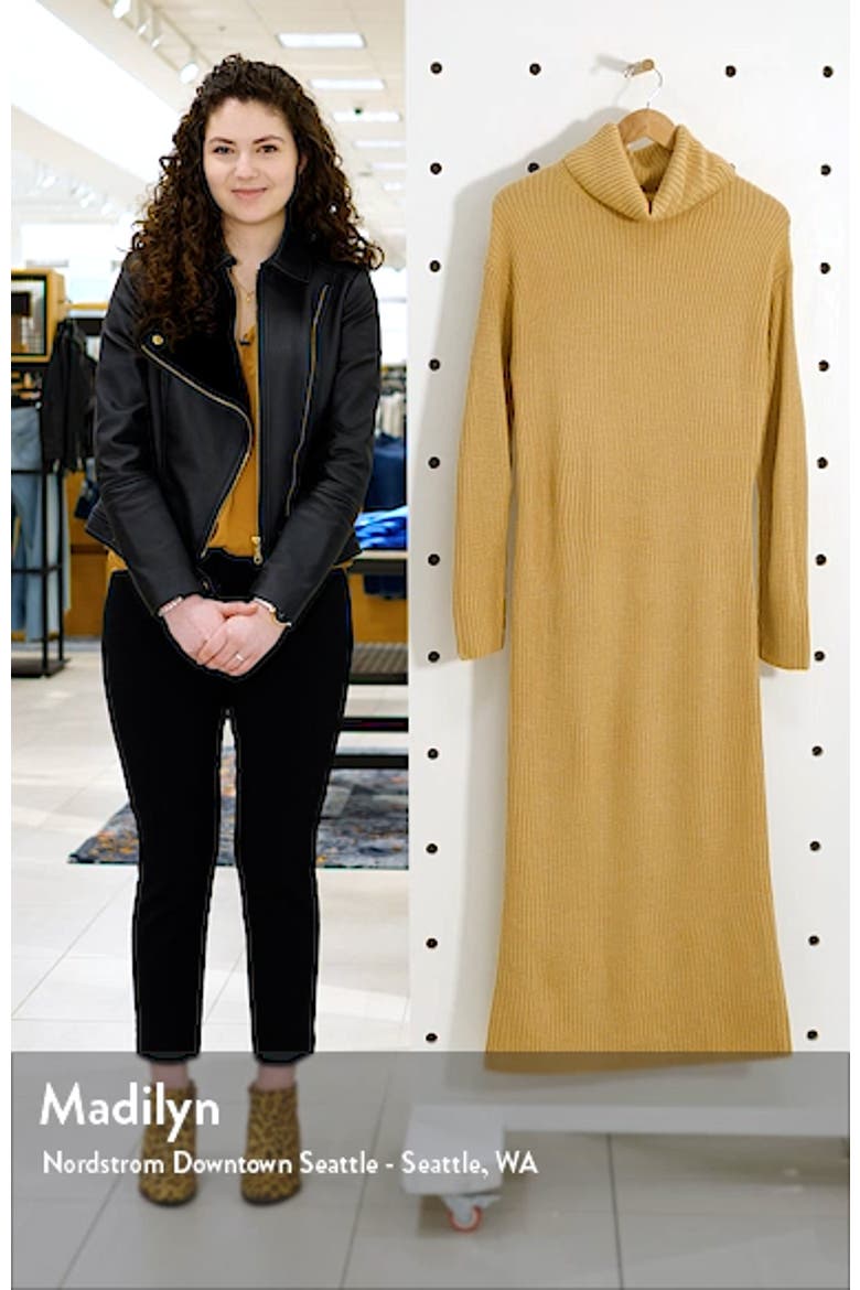 Long Sleeve Turtleneck Sweater Dress video