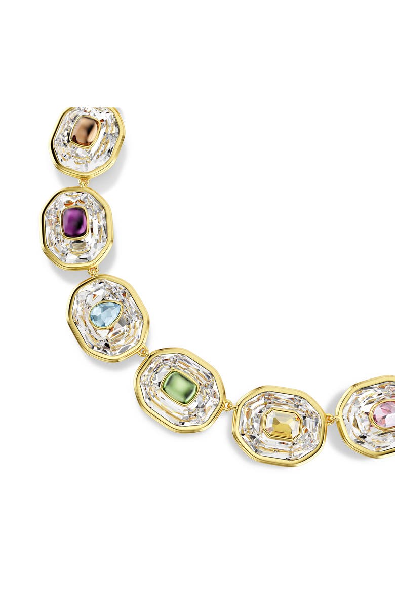 Swarovski Chroma Crystal Collar Necklace, Alternate, color, Gold/ Multi