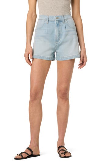 Joe's Pleat Front High Waist Denim Shorts In Finland