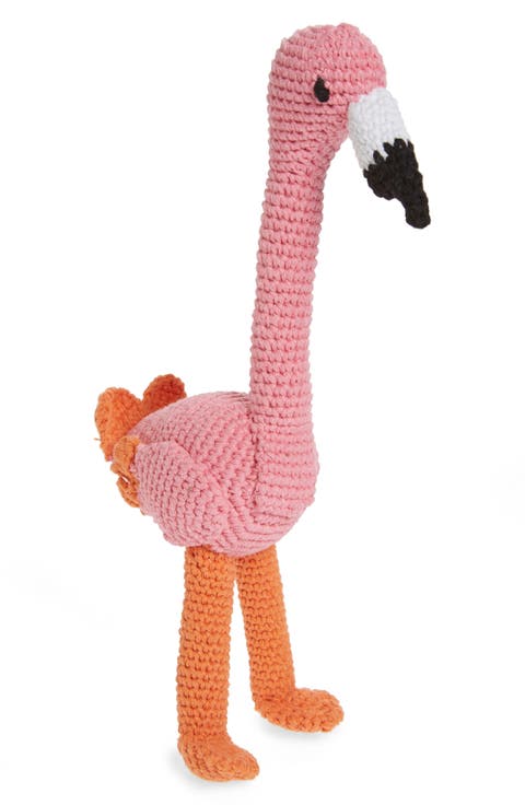 Cotton Flamingo Dog Toy