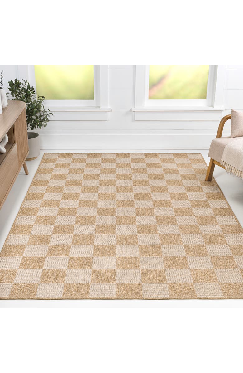 JONATHAN Y Mason Easy Jute Geometric Boho Checker Weave Indoor/Outdoor Area Rug, Alternate, color, Natural/Beige