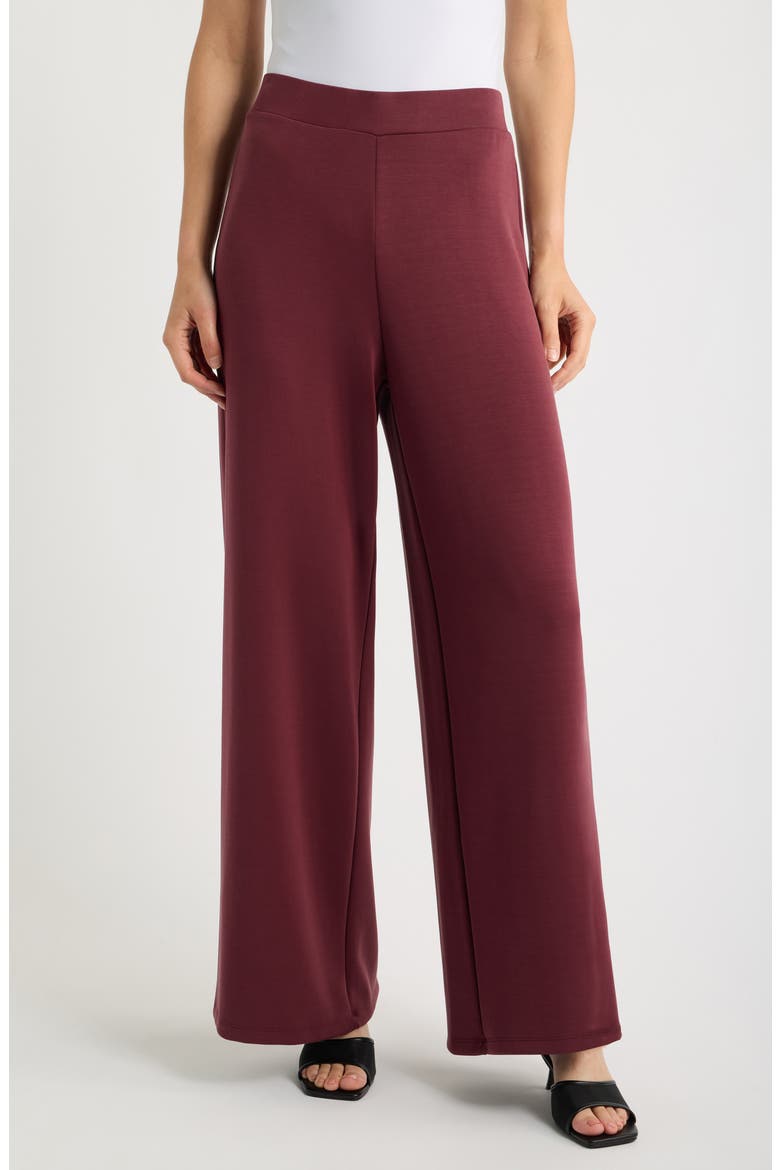 Pull-On Wide Leg Pants, Main, color, BORDEAUX