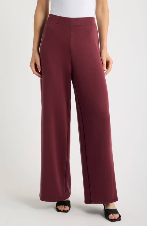 Pull-On Wide Leg Pants