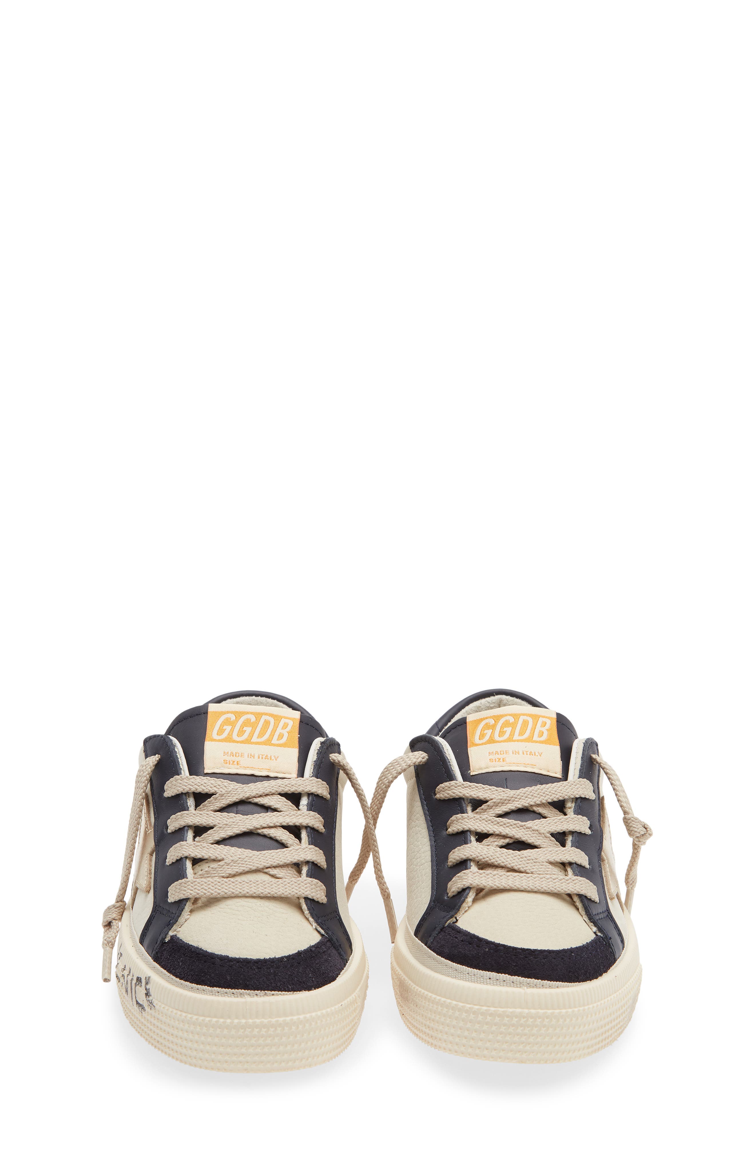 Golden Goose Kids' May Sneaker, Alternate, color, White/ Dark Blue/ Platinum