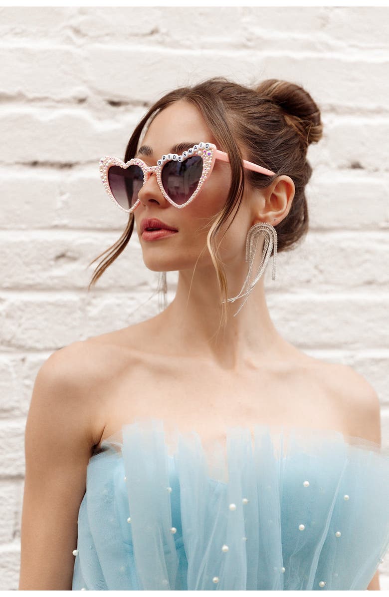 Untamed Petals Bridesmaid Sunnies, Alternate, color, Pink