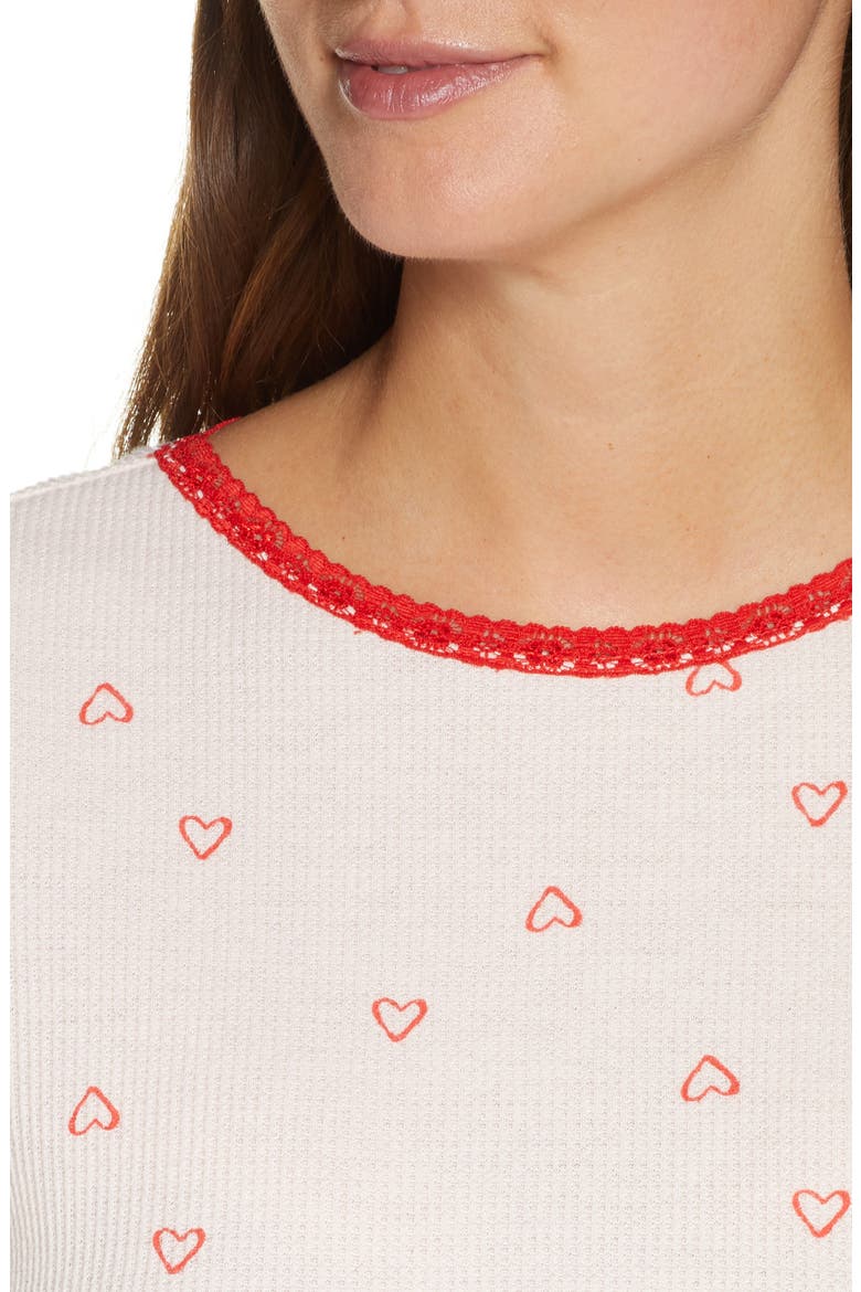 Thermal Pajamas, Alternate, color, PINK VEIL ROSE HEART AMOUR