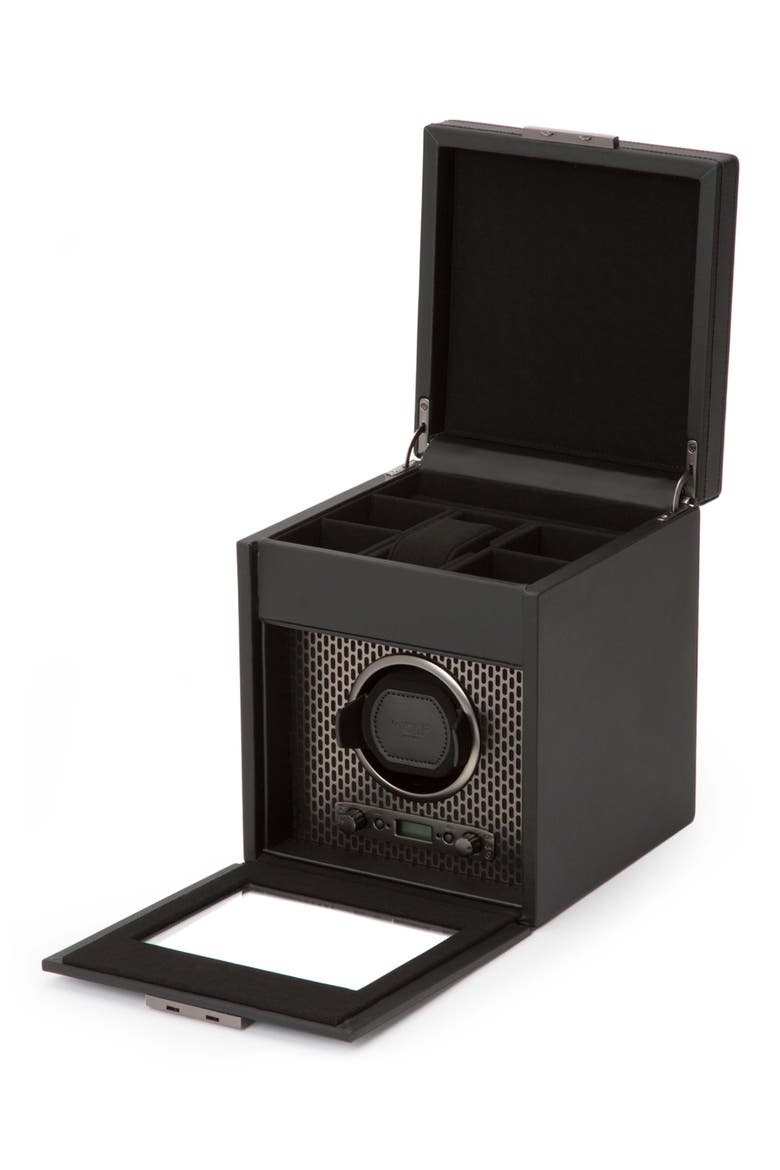 Axis Single Watch Winder with Storage, Alternate, color, POWDER COAT
