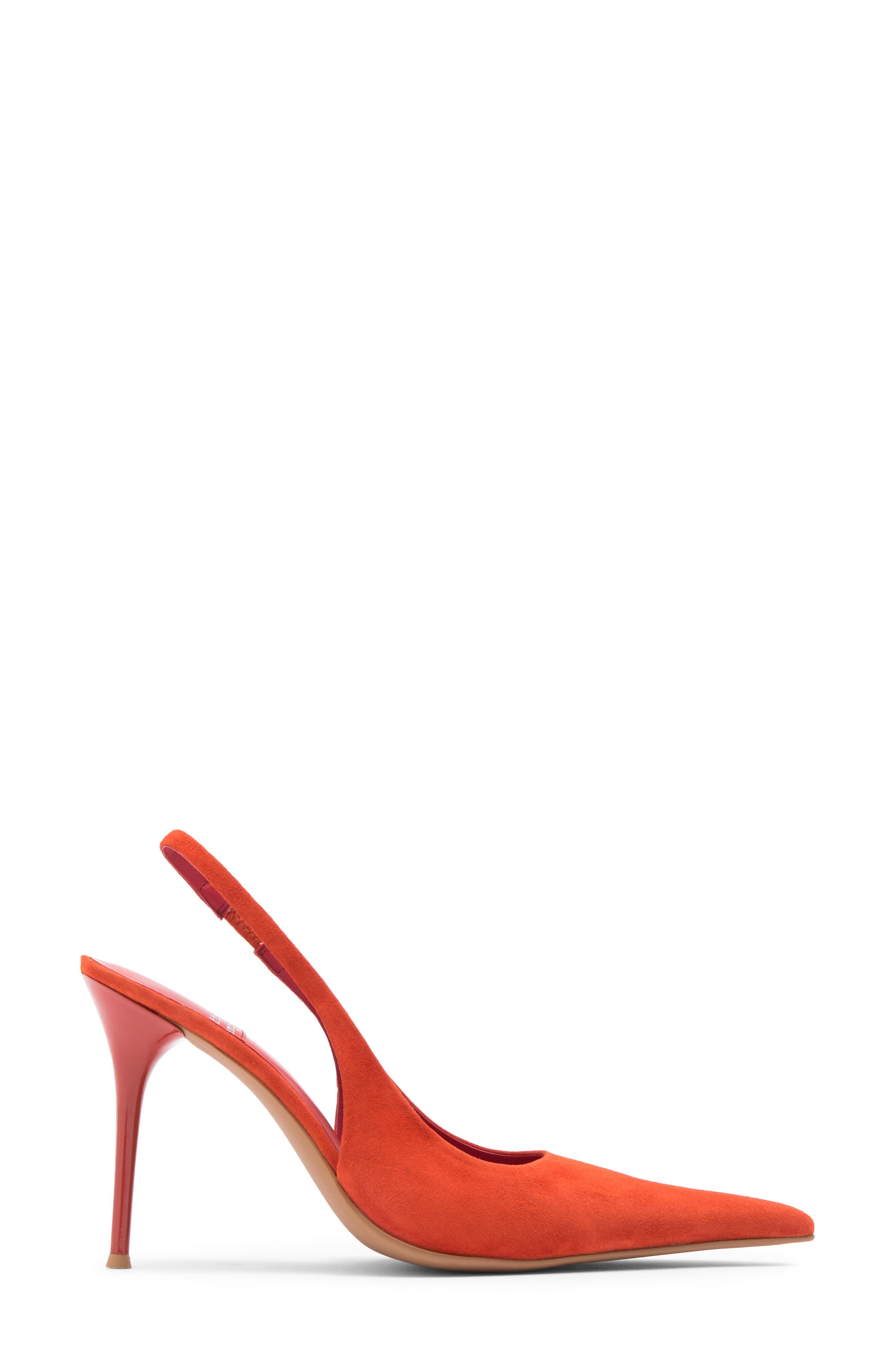 Jeffrey Campbell You Wish Slingback Pointed Toe Pump, Alternate, color, Orange Suede