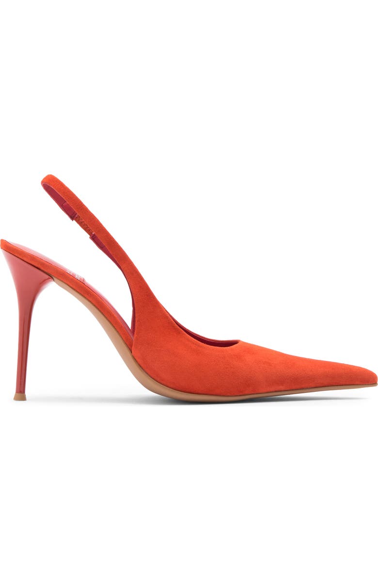 Jeffrey Campbell You Wish Slingback Pointed Toe Pump, Alternate, color, Orange Suede