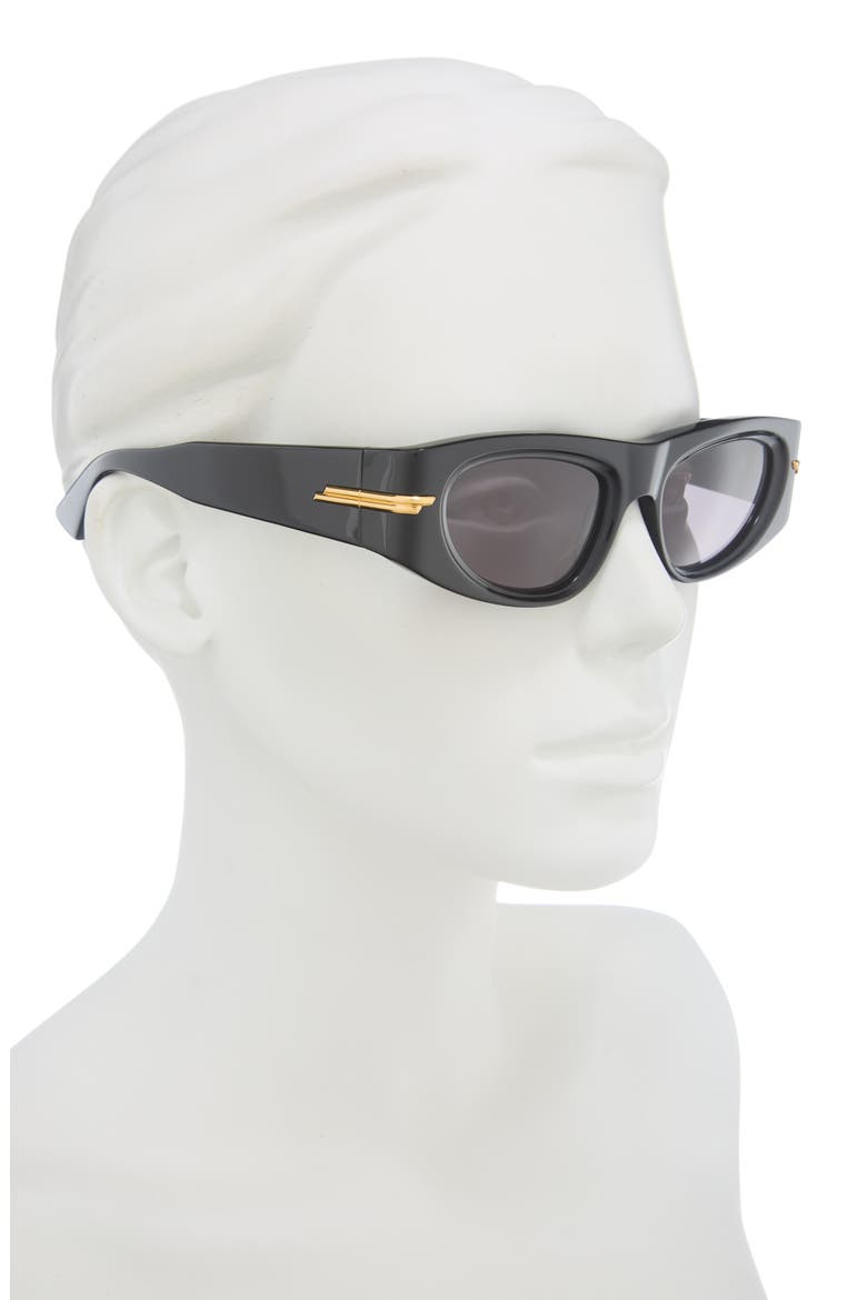 51mm Oval Sunglasses, Alternate, color, BLACK BLACK GREY