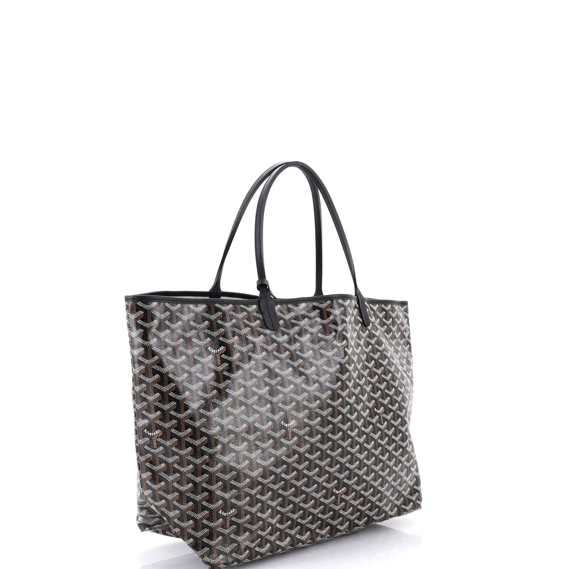 Pre-Owned Goyard Anjou Reversible Tote Coated Canvas GM, Alternate, color, Black