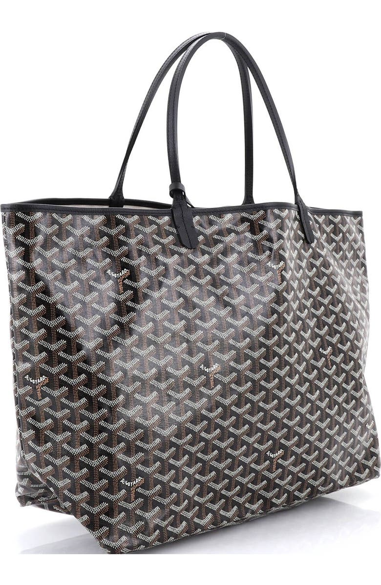 Pre-Owned Goyard Anjou Reversible Tote Coated Canvas GM, Alternate, color, Black