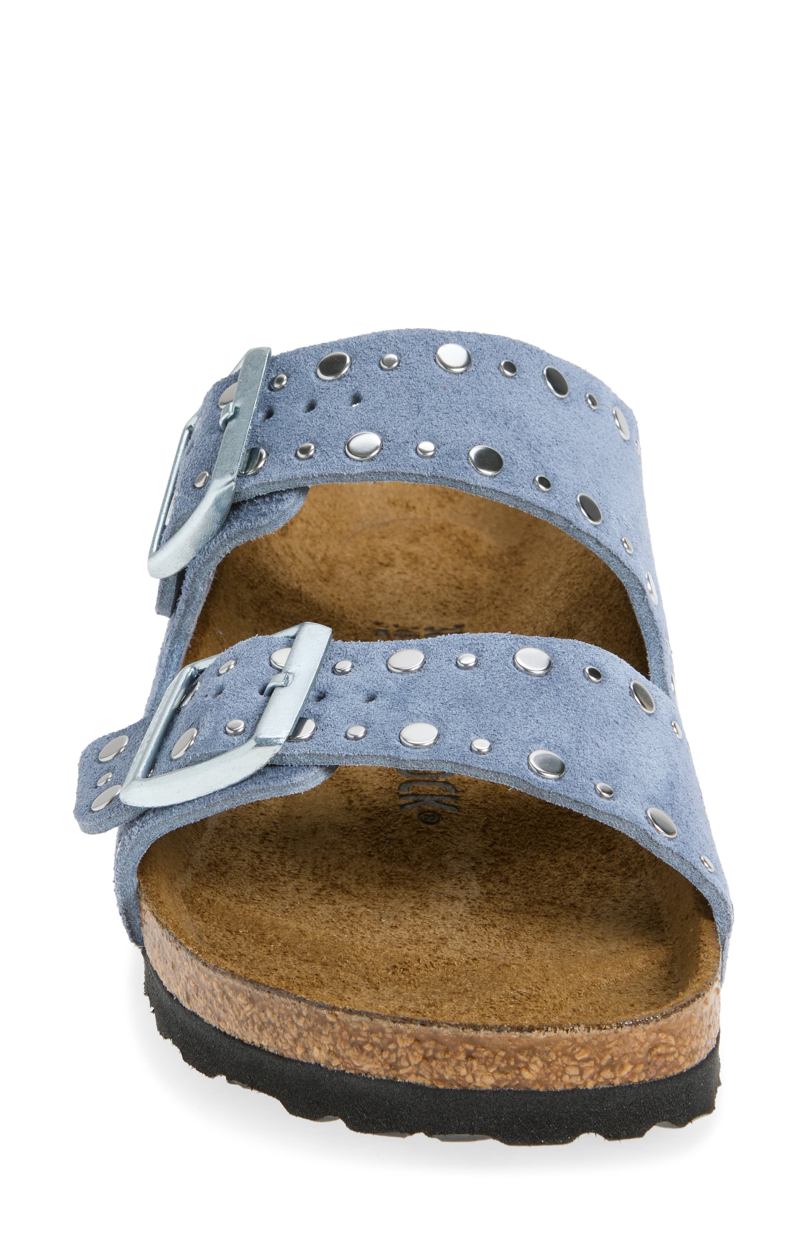 Arizona Rivets Studded Slide Sandal, Alternate, color, STONE BLUE