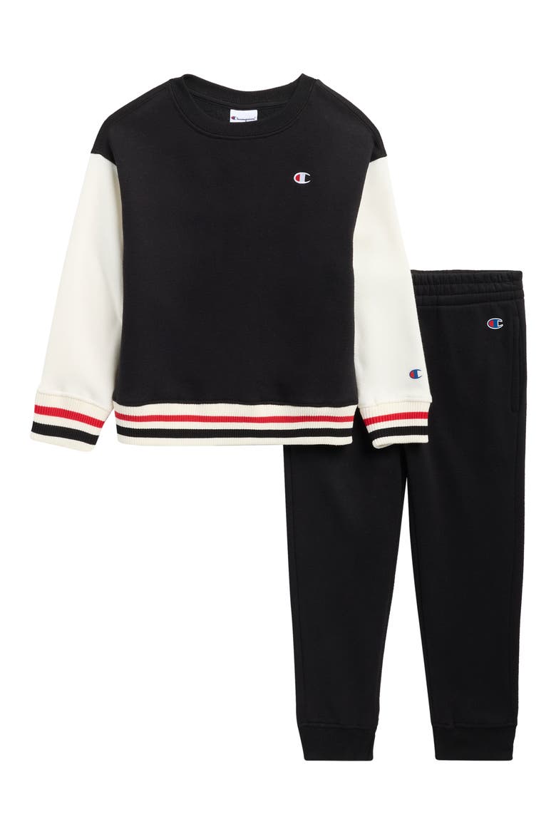 Kids' Oversize Sweatshirt & Joggers Set, Main, color, BLACK ONYX