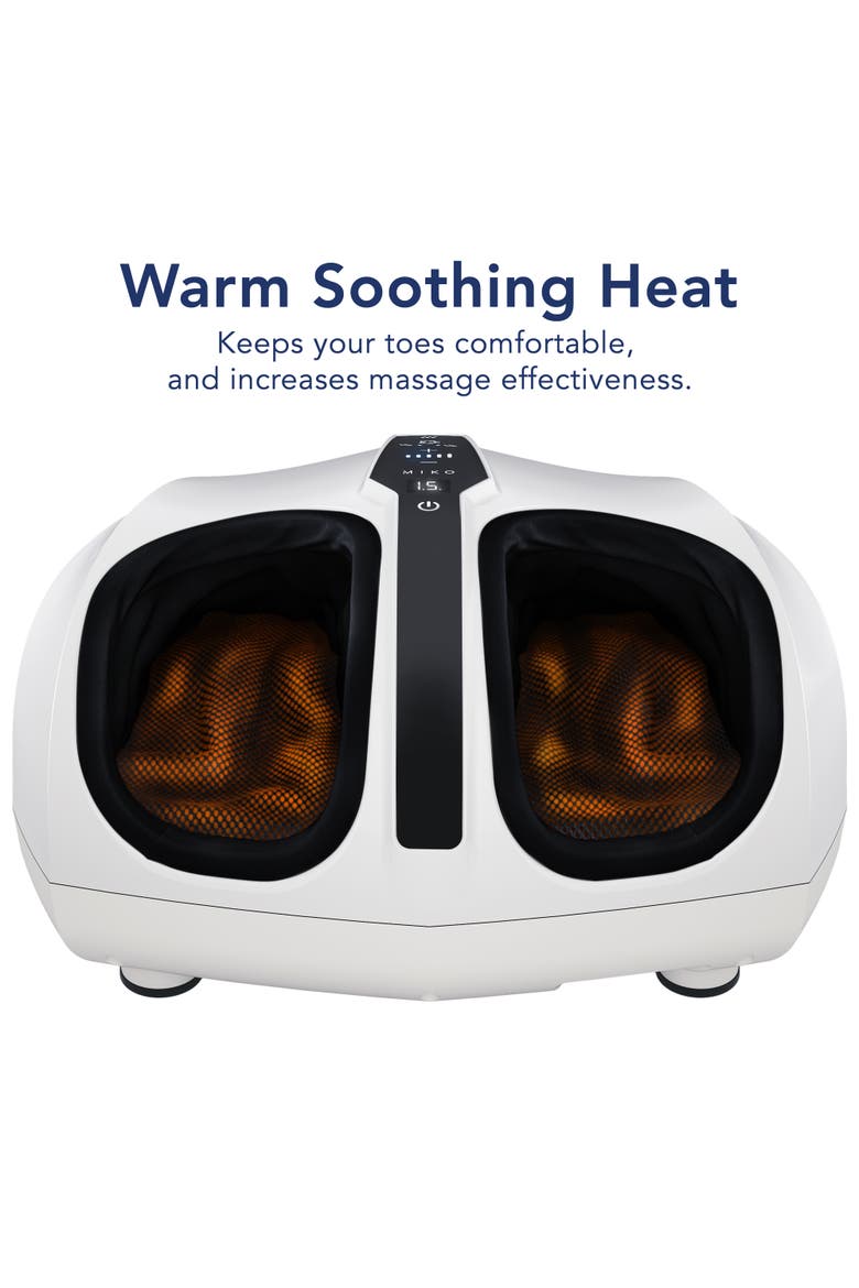 Shiatsu Foot Massager with Heat, LCD Display, Alternate, color, White