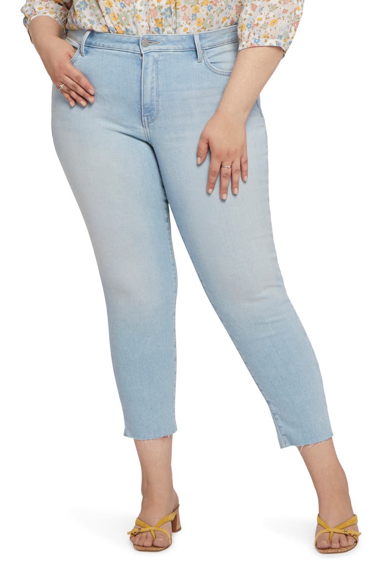 Alina Raw Hem Ankle Skinny Jeans, Main, color, DUNES
