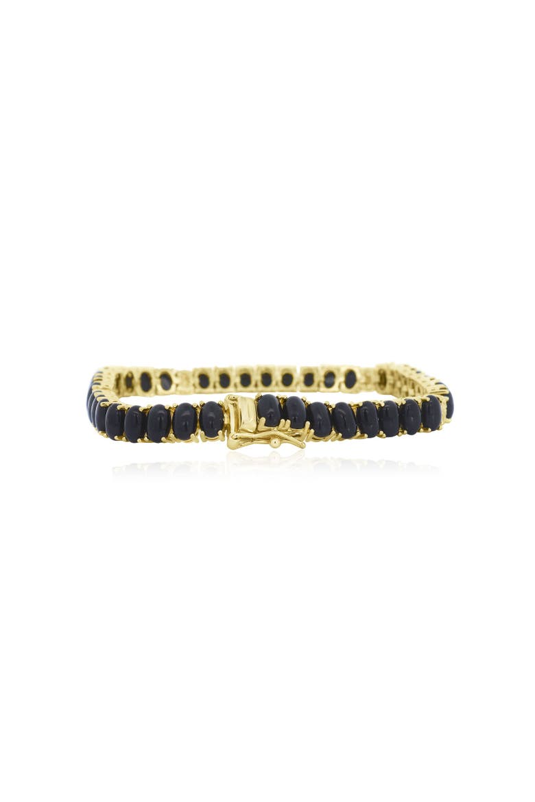 Oval Onyx CZ Tennis Bracelet, Alternate, color, Onyx
