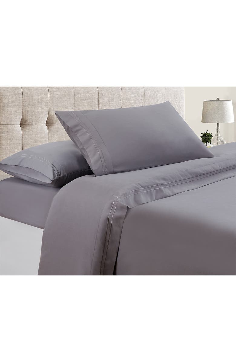 Modern Threads Manor Ridge Luxury 100 GSM Brushed Microfiber Extra Soft Hypoallergenic 4-Piece Double Marrow Hem Sheet Set, Sage - Queen, Alternate, color, 