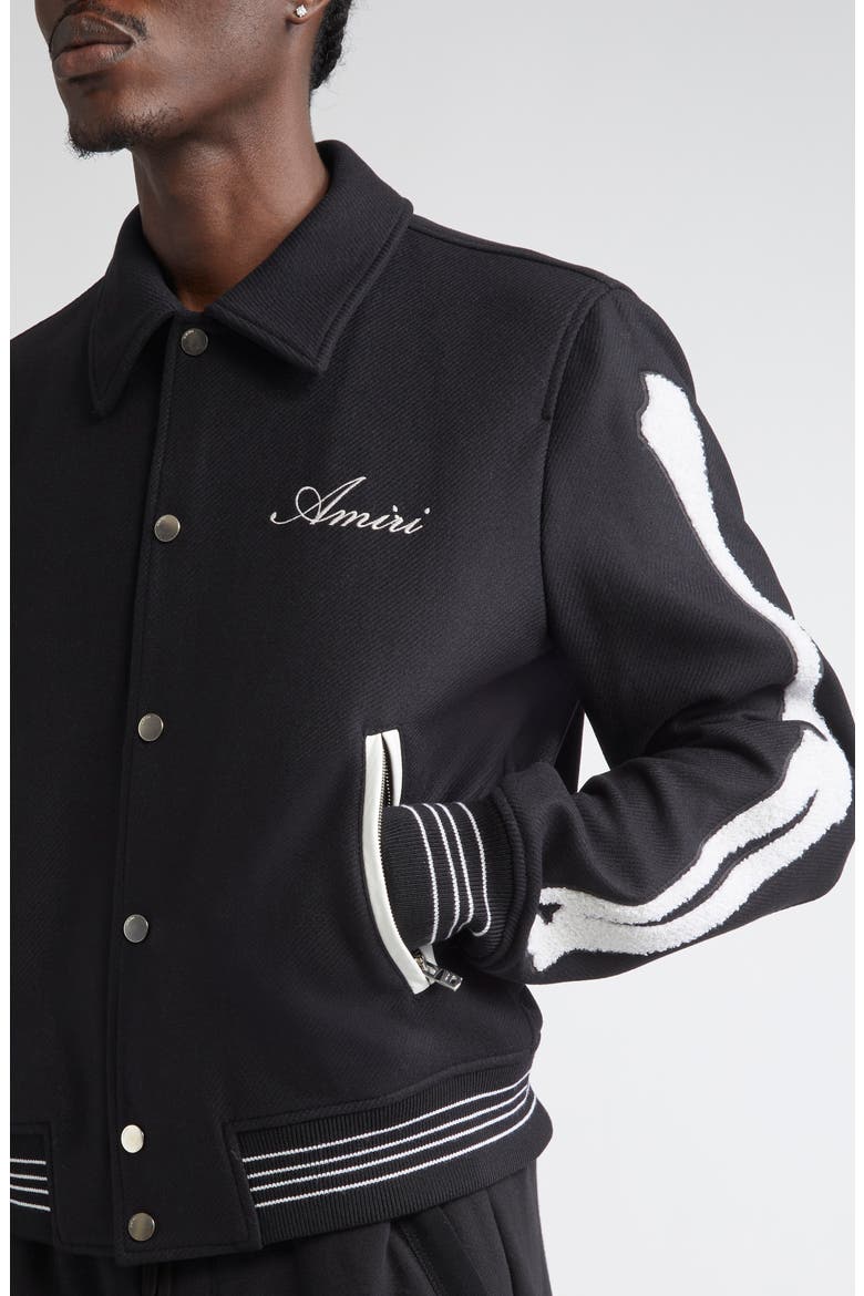 Bones Wool Blend Varsity Jacket (Men) | Nordstrom