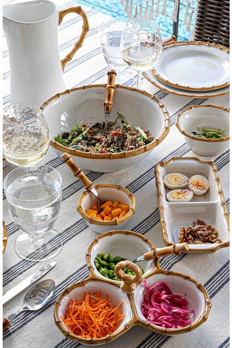 Bamboo Ceramic Serving Bowl, Alternate, color, BAMBOO/ NATURAL