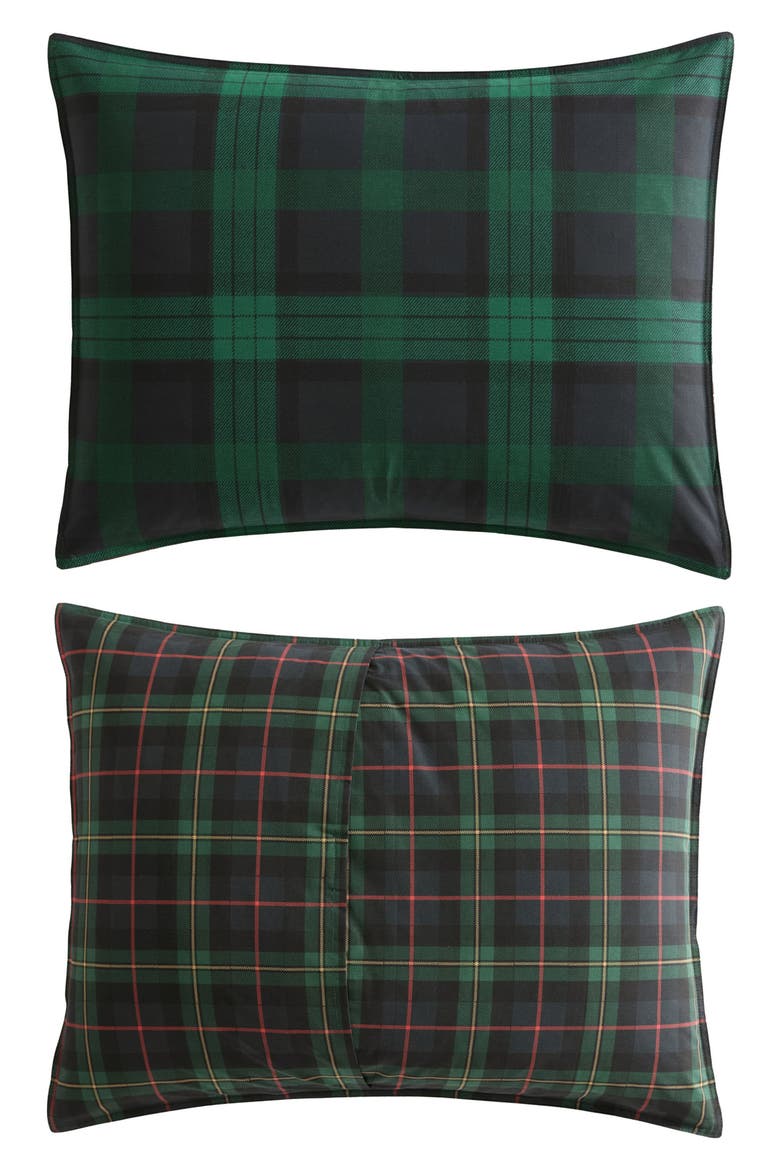 Woodland Tartan Plaid Twin Comforter Set, Alternate, color, PINE