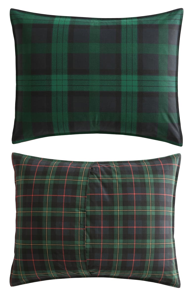 Eddie Bauer Woodland Tartan Plaid King Comforter Set, Alternate, color, Green