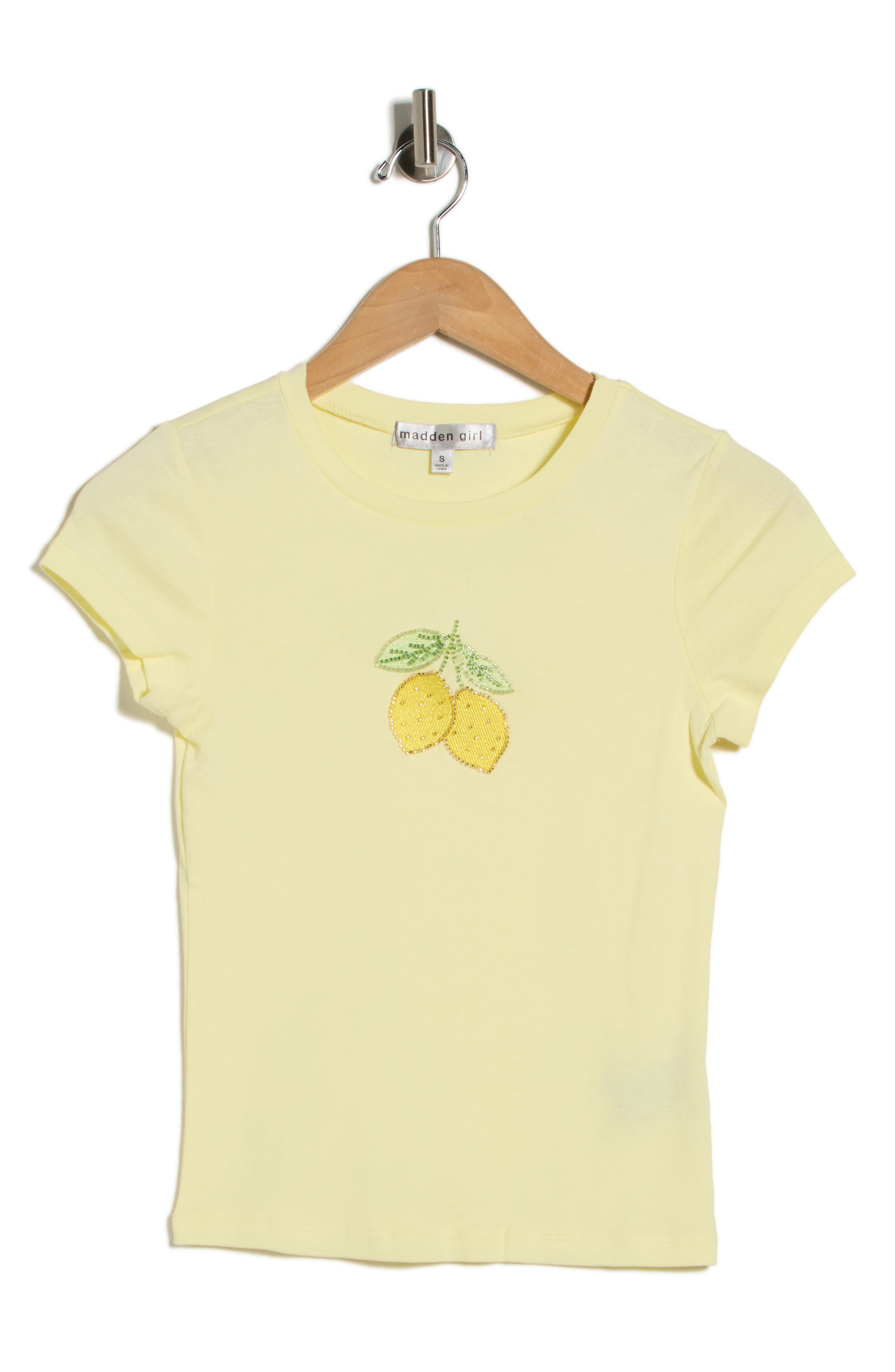 Madden Girl Embroidered Baby Tee