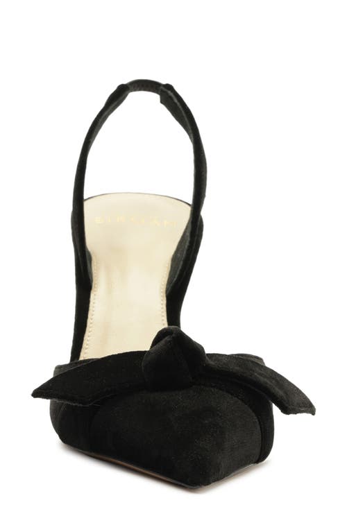 Alexandre Birman Clarita Bow Pointed Toe Slingback Sandal In Black