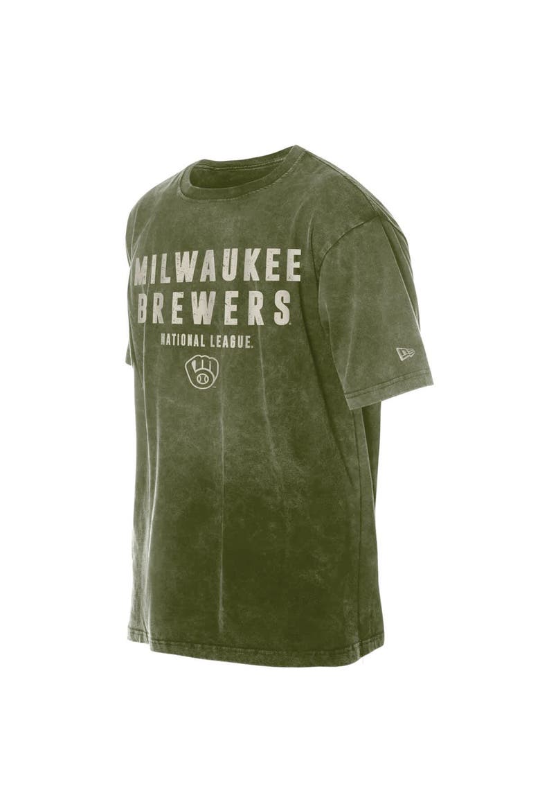 Men's New Era  Olive Milwaukee Brewers 2026 Armed Forces Day T-Shirt, Alternate, color, Olive