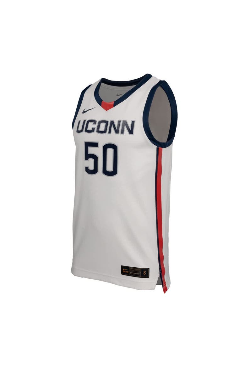 Men's Nike White UConn Huskies Replica Basketball Jersey, Alternate, color, White